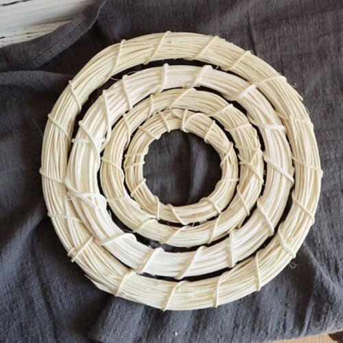 10/15/20/25/30cm Rattan Ring Artificial Flowers Garland Dried Flower Frame For Christmas Home Decor DIY Floral Wedding Wreaths