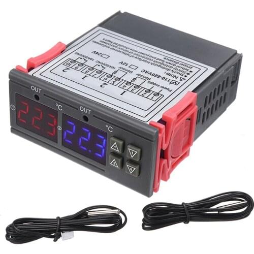 110-220V Digital Temperature Controller STC-3008 Digital Temperature Controller Switch Thermostat NTC Sensor Heat Cool