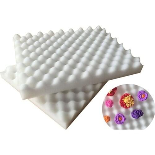 2 Pcs Baking Fondant Flowers Sponges Dry Flower Shaped Fondant Tools Artifact Sugar Flower Foam Pad Wave sponge dry stereotypes
