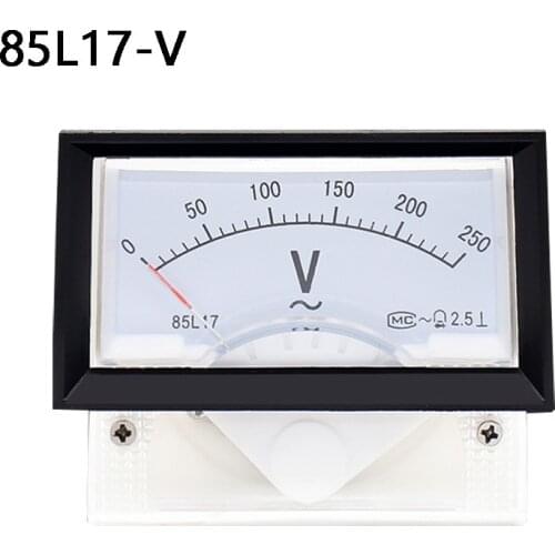 85L17 AC 5V 10V 15V 25V 30V 45V 50V 75V 70*40mm Rectangle Analog Volt Voltage Panel Meter