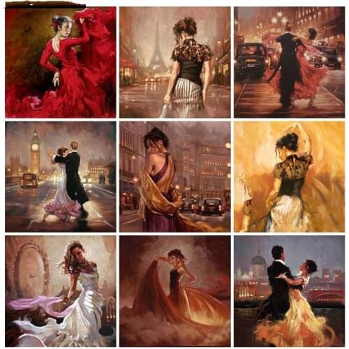 Full Diamond "dance girl" DIY 5D Diamond Painting Cross Stitch Home Decor Picture Of Rhinestone Handmade