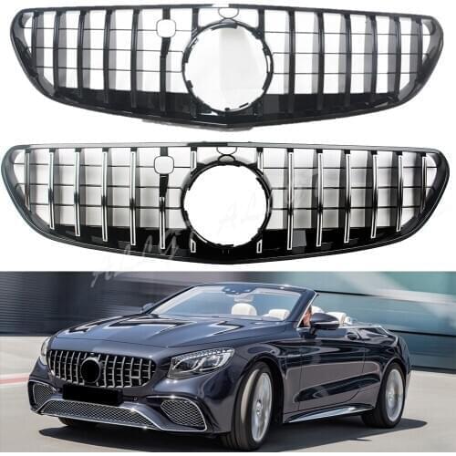 Car Front Racing Grill Billet Bumper Grille Upper Cover For Mercedes-Benz W217 S-Coupe 2015 2016 2017