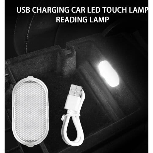 5V Car Interior Light Auto Roof Ceiling Reading Lamp LED Car Styling Touch Night Light Mini USB Charging Car Light