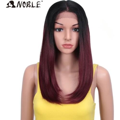 Noble Synthetic Lace Front Wig Cosplay Wig 22 Inch Long Straight Lace Front Wig For Black Women Cosplay Ombre Lace Front Wig