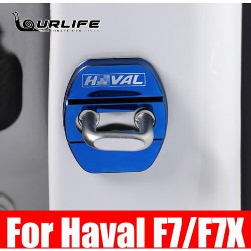 For Haval F7 F7X 2019 2020 2021 Car styling Door lock decoration cover Interior Protection Trim Sticker Anti-Rust Accessories