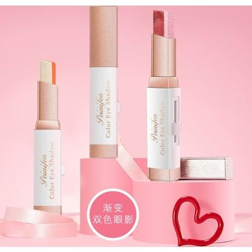 Two-color Gradient Stereo Eye Shadow Stick Pen Eyeshadow Stick Double Color Gradient Shadow Stick Shimmer Glitter Makeup