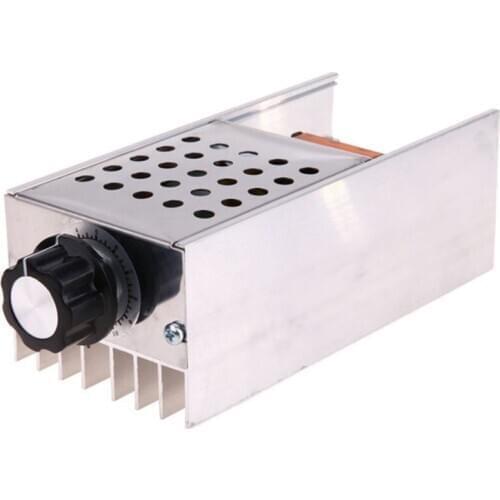 AC 220V 6000W SCR Voltage Regulator Controller Electronic Dimmer Thermostat Speed Regulation Mold with Case