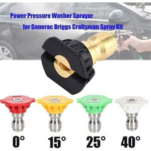 High Pressure/Power Washer Spray Nozzle Kit 5 Pack Quick Connect 1/4"