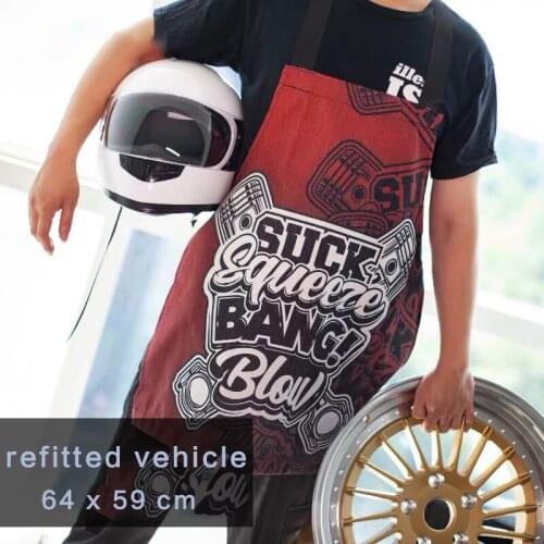 Creative Car modification style Cooking Apron Chef Aprons for Men Women Kitchen Bib Apron Idea for Dishwashing Cleaning Painting