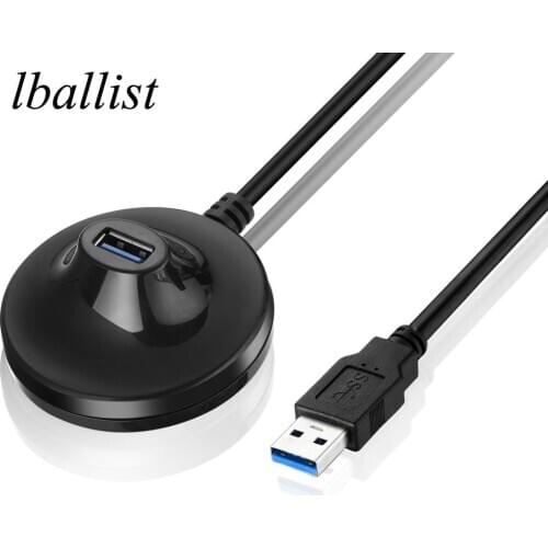Lballist 1.5m USB 2.0 USB 3.0 Extension Cable Male to Female With Base Stand