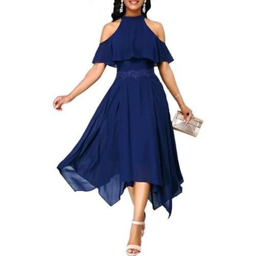 Summer Dress Women 2021 Elegant Sexy Off Shoulder Lace Chiffon Maxi Dresses Casual Plus Size Slim Irregular Long Party Vestidos