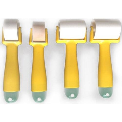 HOT 4 Pcs Quilting Seam Roller,Sewing Seam Roller Wallpaper Roller,for Quilting,Wallpaper,Home Decoration (Plastic/Wooden)
