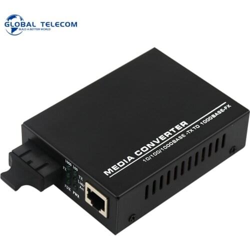 Media Converter 1000Mpbs Single Mode Duplex 2 SC Fiber Port 2Fiber 1RJ45 20km ethernet media converter