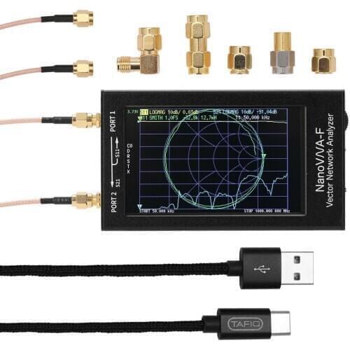 NanoVNA-F VNA SWR Meter VHF UHF Antenne Analyzer + 4.3 IPS LCD + Metal Case Vector Network Analyzer 50KHz-1000MHz