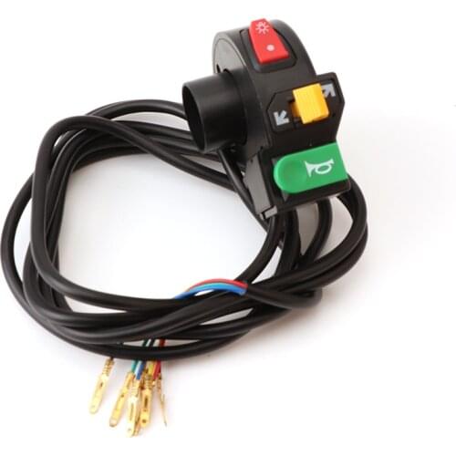 3 in 1 Motorcycle Switch Electric Bike Scooter ATV Quad Light Turn Signal Horn ON/OFF Button for 22mm Dia Handlebars