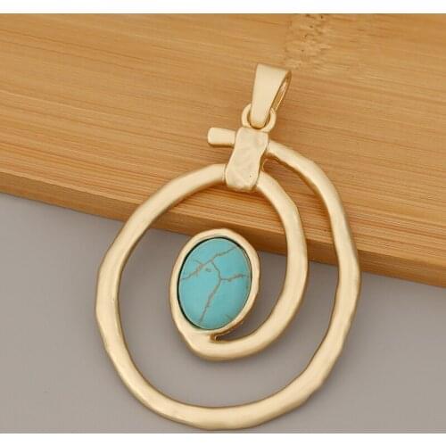 5pcs/Lot Large Spiral Swirl Vortex Matte Gold Charms Pendants for Necklace Jewelry Making Accessories 84x55mm