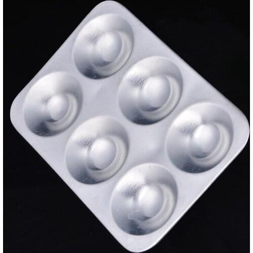 Rectangle 6 Holes Aluminum Drawing Tool Artist Accessories Multi-function Watercolor Painting Palette School Office Supplies