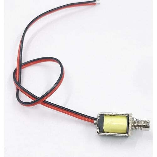 DC 3V/ 6V/ 9V/ 12V 8mm*10mm Tiny Push-Pull Square Solenoid Through Type Electromagnet 4mm Stroke