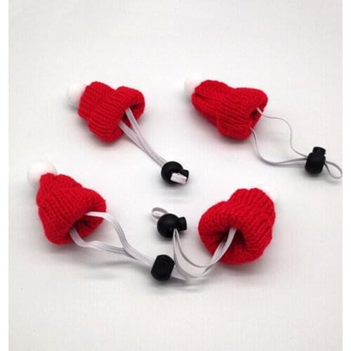 Pet Santa Claus Hat Cute Knitted Woolen Yarn Mini Rats Cap for Christmas Small Animals Pet Products