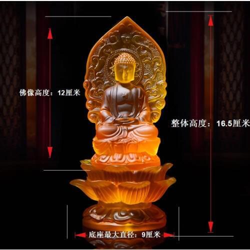 Special Offer Home family efficacious Protection bless GOOD luck Health Talisman crystal resin Lotus Sakyamuni Buddha statue