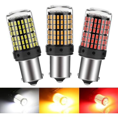 1x 3014 144smd CanBus S25 1156 BA15S P21W LED BAY15D BAU15S PY21W lamp T20 LED 7440 W21W W21/5W led Bulbs For Turn Signal Light