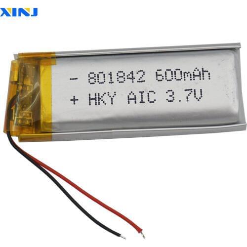 XINJ 3.7V 600mAh Polymer LiPo Battery 801842 For Measuring instrument GPS Sat Nav Music player Driving recorder Camera Car DVR
