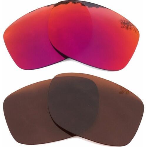 Brown & Midnight Sun Mirrored Polarized Replacement Lenses for Jupiter Squared Frame 100% UVA & UVB