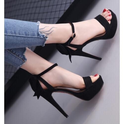 High heels womens shoes bow women shoes high heel sandals platform high heels peep toe pumps ankle strap shoes zapatos de mujer