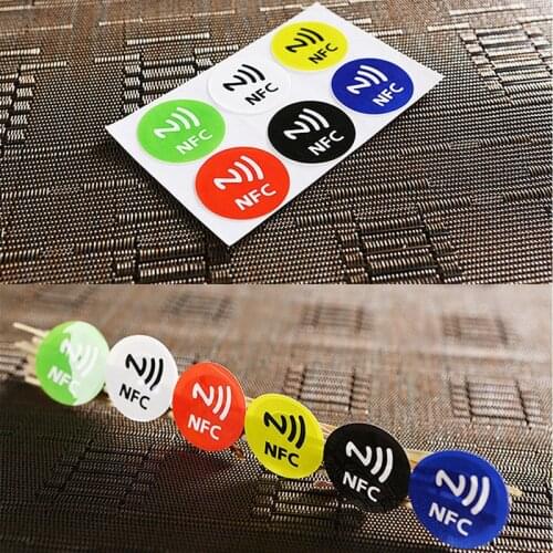 1pc Waterproof PET Material NFC Stickers Smart Adhesive Ntag213 Tags For All Phones Drop Shipping Color Randomly
