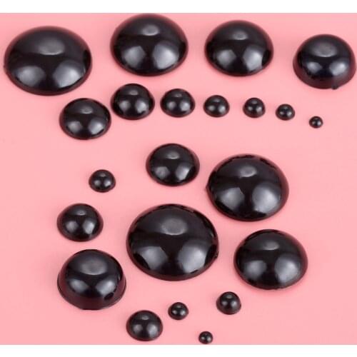 200-20Pcs Black Plastic Safety Eyes Nose DIY Handmade Accessories Tool for Puppet Doll Teddy Bear 3/4/5/6/8/10/12/14/16/18/20 mm