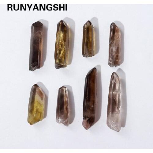 50g/Bag Natural Smokey quartz crystal single point Tea Crystal Rough Mineral Specimen Reiki Healing stone