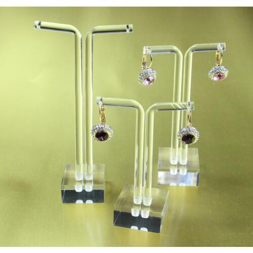 Acrylic Clear Earrings Display Stand Earrings Display Holder T shape Drop Earrings Display Stand