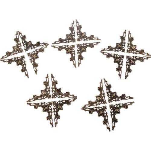 20Pcs Antique Corner Protector Box Book Scrapbook Album Corner Decorative Protector Cover For Jewelry Box Furniture Hardware