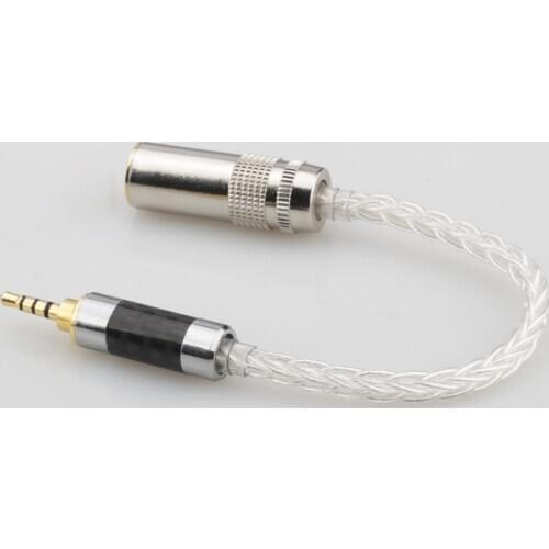 Audiocrast 10cm 2.5mm TRRS Balanced to 4.4mm Balanced Female 7N OCC Silver Plated Audio Adapter Cable