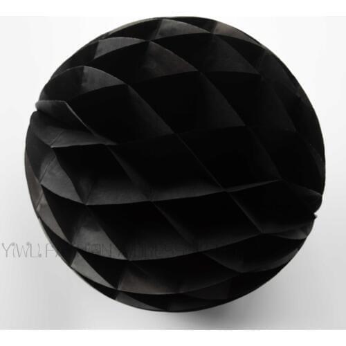 Free Shipping 7pcs/lot 6inch (15cm) Black Paper Honeycomb Flowers Balls party Decorations