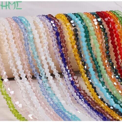 4mm 100pcs Faceted Crystal Glass Beads Loose Spacer Round Beads For DIY Earrings Necklace Bracelet Jewelry Making Handmade