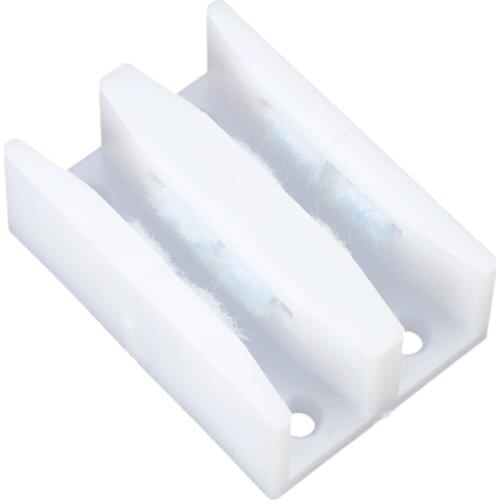 Solid ABS 1-4/5 inch Wide Sliding Shower Door Bottom Guide White