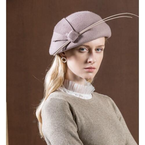 Lady Fedoras Hats Girls Beret Wool Hat Female Autumn Dome Cap Girls Fashion Joker Wool Woolen Cloth Painter Cap Adjust A16