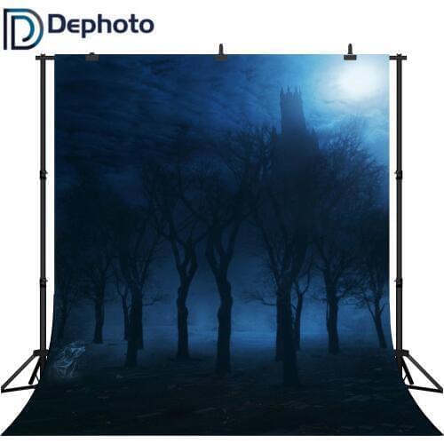 Dephoto Background Photography Halloween Horror Forest Bokeh Tree Backdrop Professional Photocall Customize Original Design