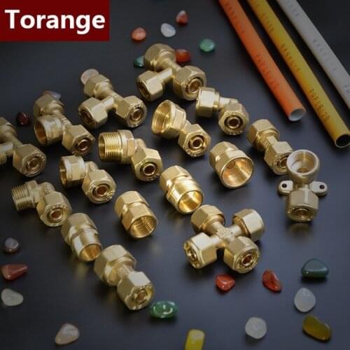 Pipe fittings Aluminum plastic pipe direct 1620 * 1/2IN 3/4IN solar water heater pipe joint accessories pipe fittings tee elbow