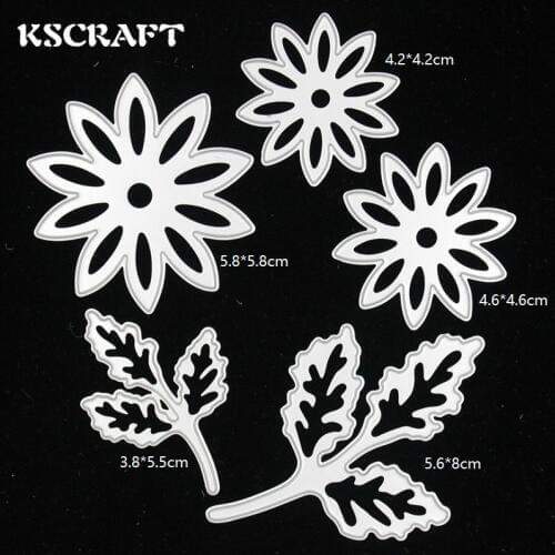 KSCRAFT New Flower Metal Cutting Dies for DIY Scrapbooking/Card Making/Kids Fun Decoration Supplies