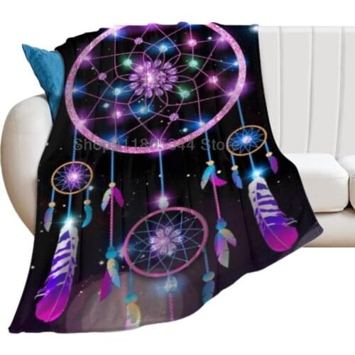 Dreamcatcher Dream Catcher Throw Blanket Fuzzy Warm Throws for Winter Bedding 3D Printing Soft Micro Fleece Blanket