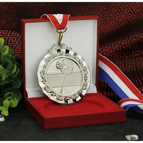 In stock Badminton medal factory price Zinc alloy Spot sports medal custom low price gold silver bronze Medal Can carve word