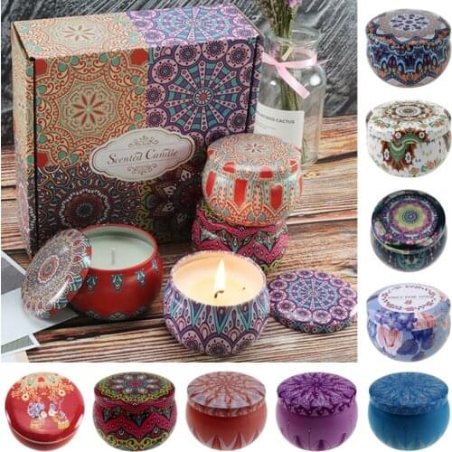 Metal tin box iron tin jars tea box cookies case Round tea candy storage box candle containers Metal tin storage box
