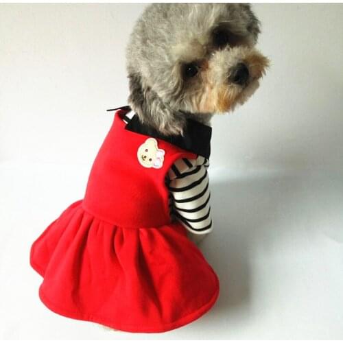 Cute Girl Dog Dress Winter Dog Clothes Cat Puppy Clothing Yorkie Chihuahua Yorkshire Maltese Dog Costume Pomeranian Pet Outfit