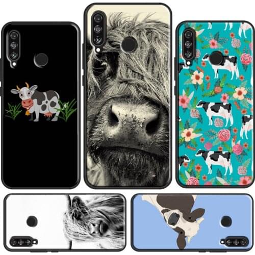 Cute Highland Cow Case For Huawei Mate 20 Lite P40 P30 P20 Pro P Smart Y7 2019 Nova 5T Honor 9X 8X 8A 10i