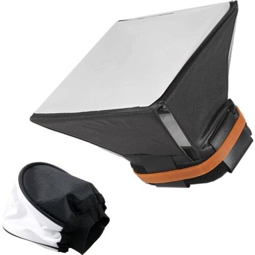 Photography Flash Mini Softbox + Universal Cloth Soft Flash Bounce Diffuser for Canon Nikon Olympus Sony DSLR Speedlite Flash