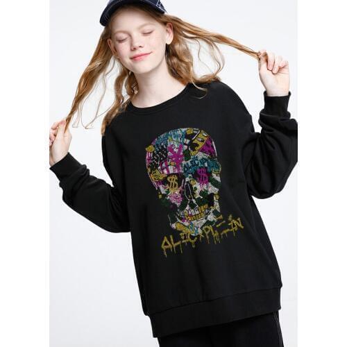 Winter Women Fashion Hoody Sweatshirt Diamond stone Fleece Lady Hoodie Loose Long Sleeve Female Casual Pullover