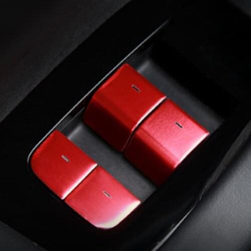 Suitable for Model 3 2017-2019 Rising Window Button Frame Door Switch Patch Modification Aluminum Alloy Accessories Decoration
