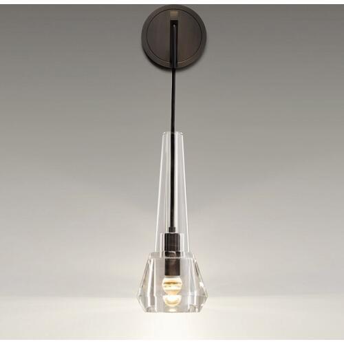 Postmodern copper light luxury crystal chandelier villa model room living room dining room bedroom bedside bar single chandelier